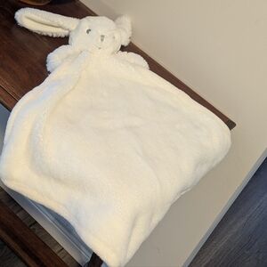 OEKO TEX White Bunny Rabbit Large Plush Security Blanket Baby Lovey Nunu Soother